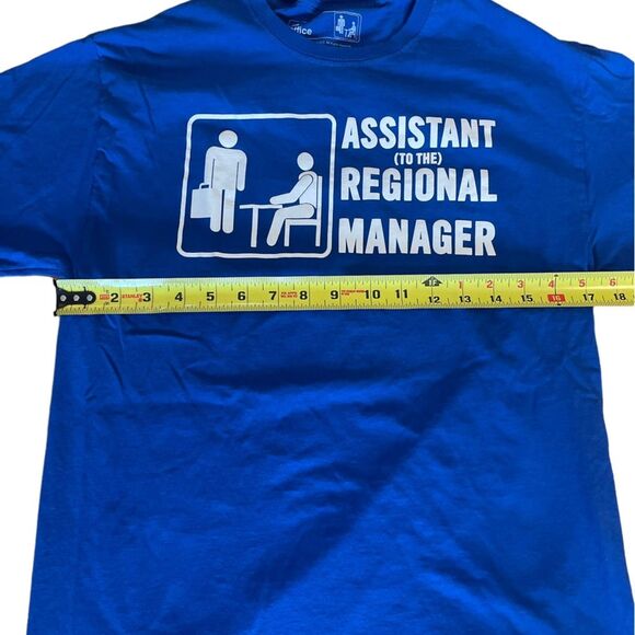 The Office Assistant To The Regional Manager Blue Tee Shirt Mens Size Medium - Picture 5 of 5
